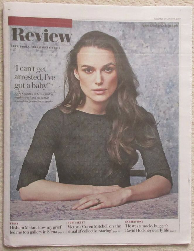 DAILY TELEGRAPH REVIEW magazine side cover 19 October 2019