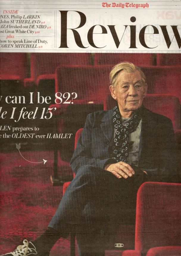 DAILY TELEGRAPH REVIEW magazine side cover 17 April 2021