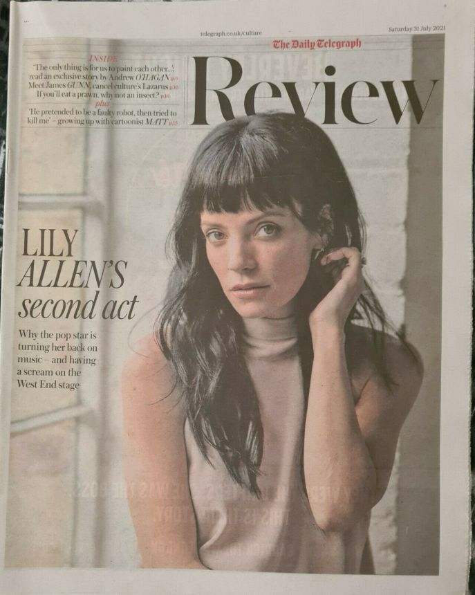DAILY TELEGRAPH REVIEW magazine side cover 31 July 2021