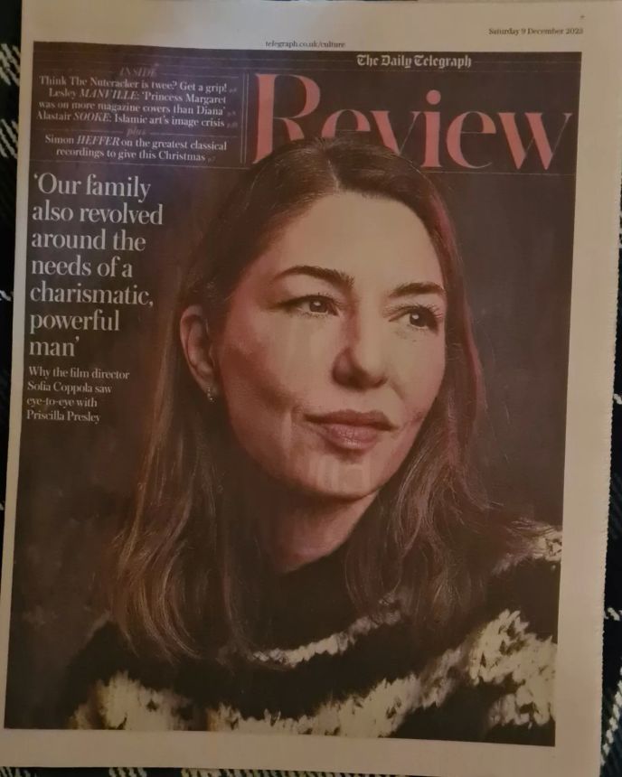 TELEGRAPH REVIEW magazine side cover 9 December 2023