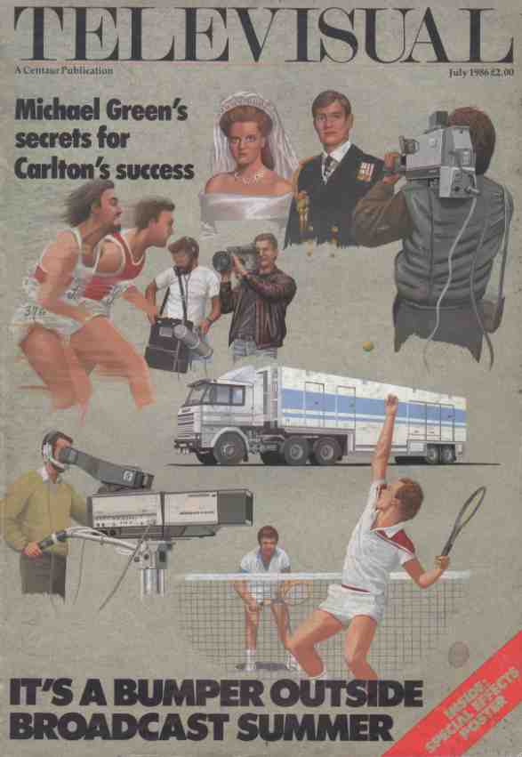 TELEVISUAL magazine side cover July 1986
