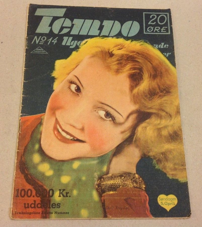 TEMPO (Dk) magazine side cover Issue 14  1936