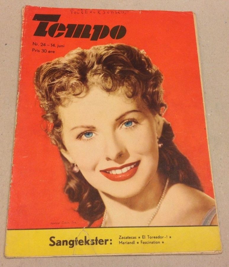 TEMPO (Dk) magazine side cover Issue 24 14 June 1949