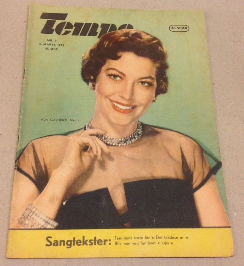 TEMPO (Dk) magazine side cover Issue 9 3 March 1953