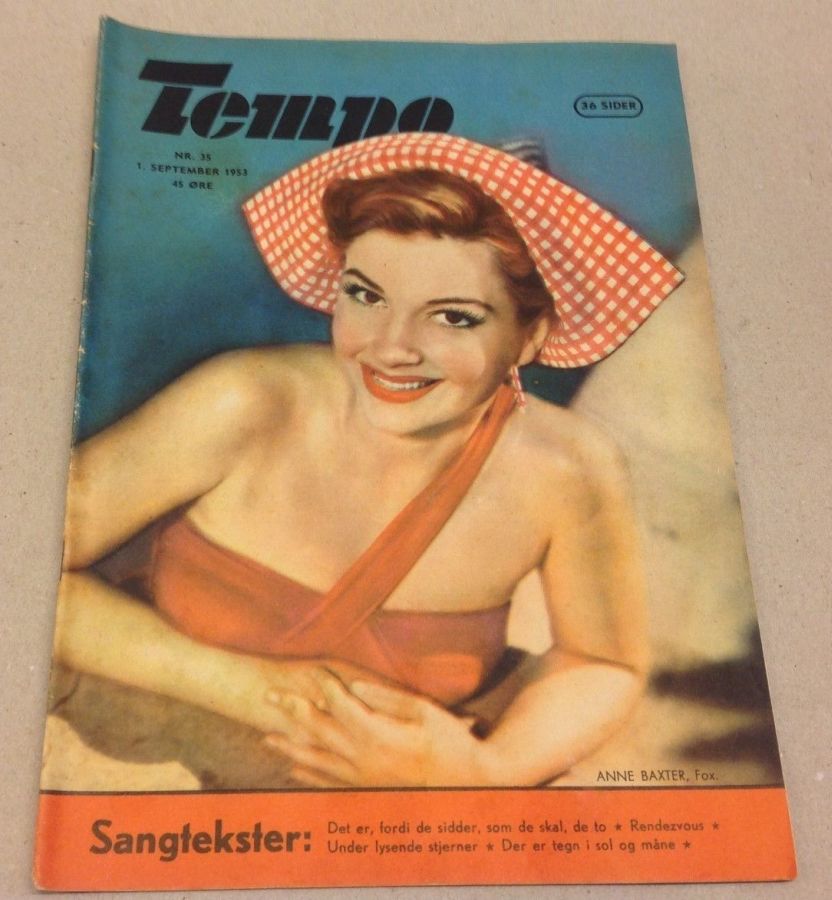 TEMPO (Dk) magazine side cover Issue 35 1 September 1953