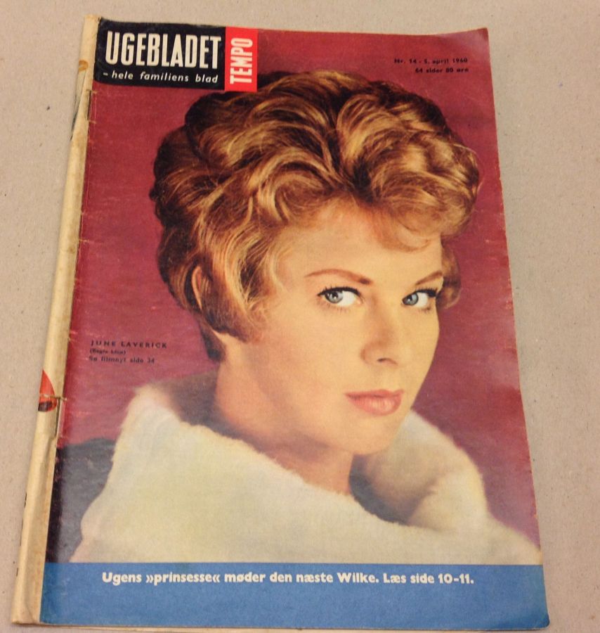 TEMPO (Dk) magazine side cover Issue 14 5 April 1960