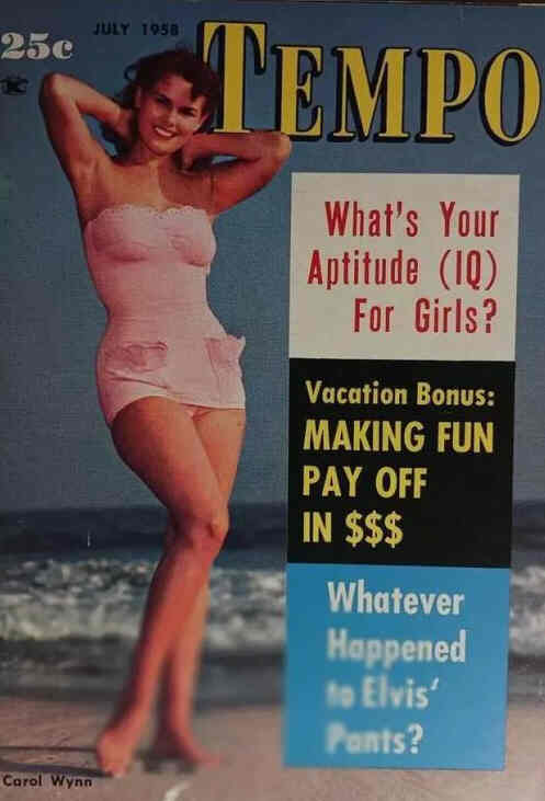 TEMPO (USA) magazine side cover  July 1958