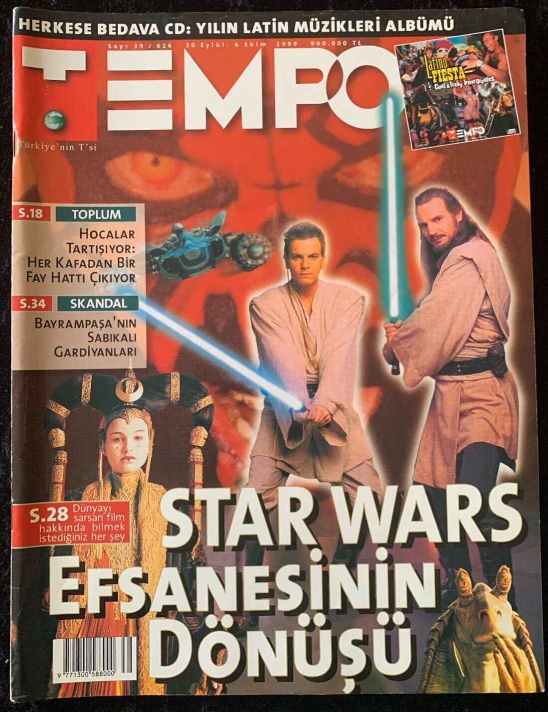 TEMPO TURKEY magazine side cover 30 September 1999