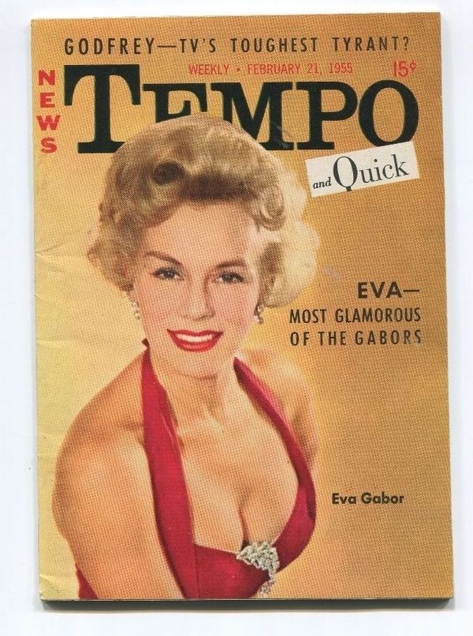 TEMPO (USA) magazine side cover 21 February 1955