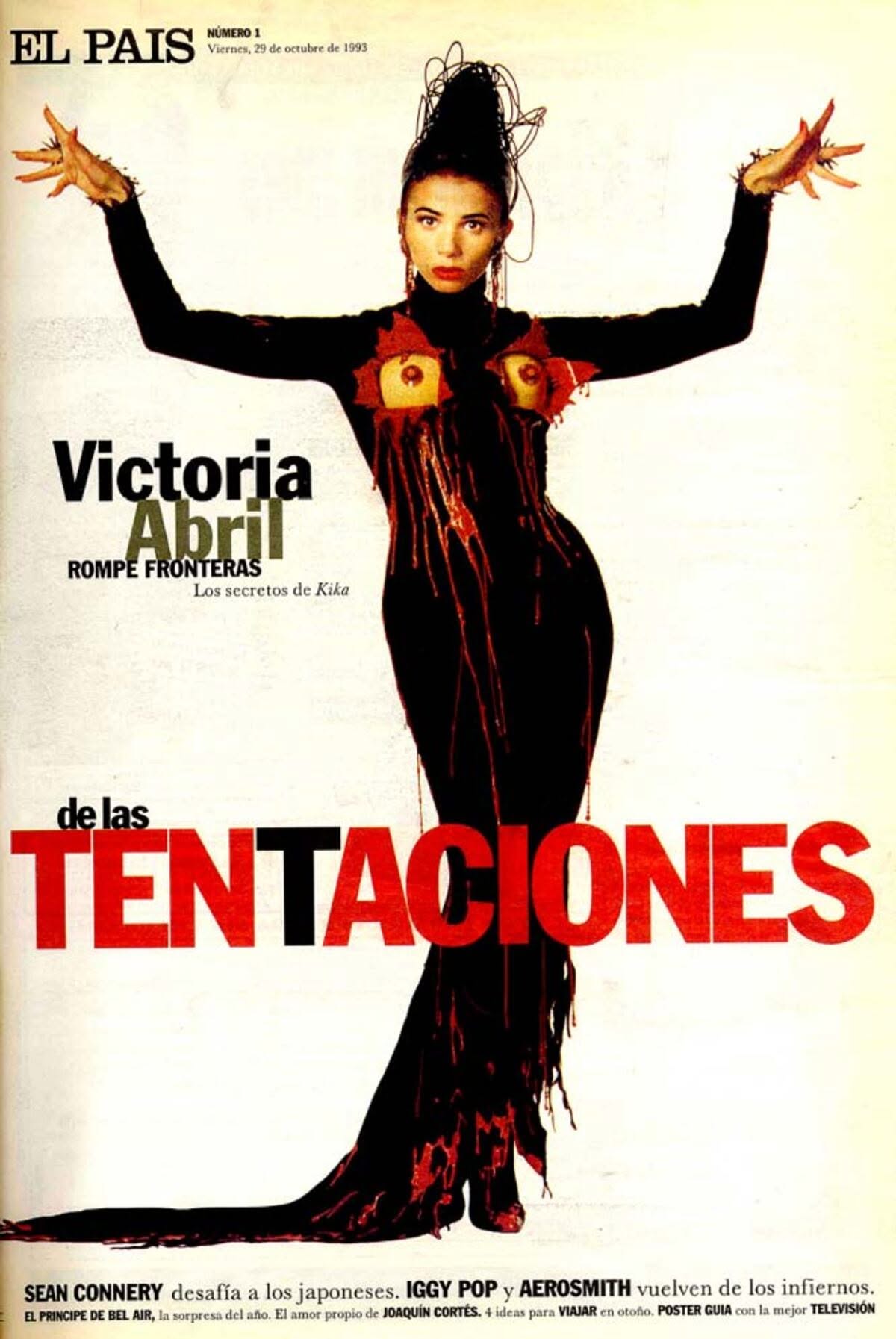 EL PAIS DE LAS TENTACIONES magazine side cover Issue 1 29 October 1993