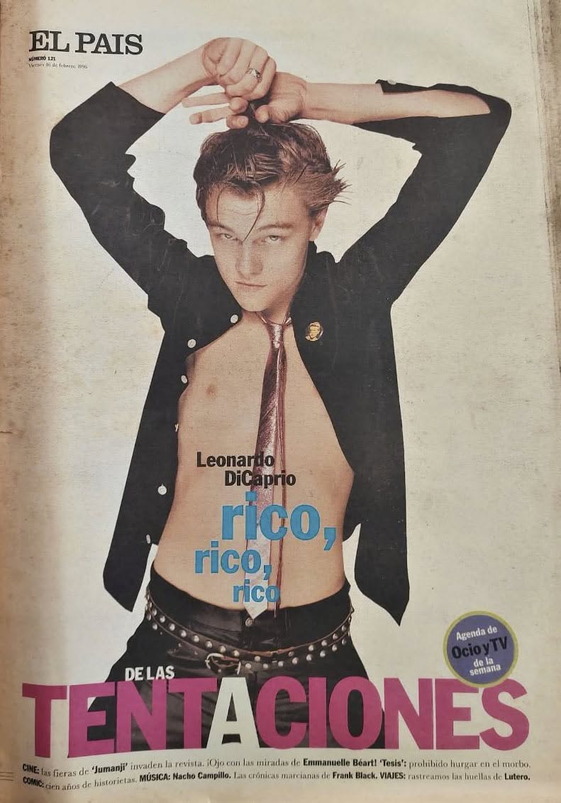 EL PAIS DE LAS TENTACIONES magazine side cover Issue 121  February 1996