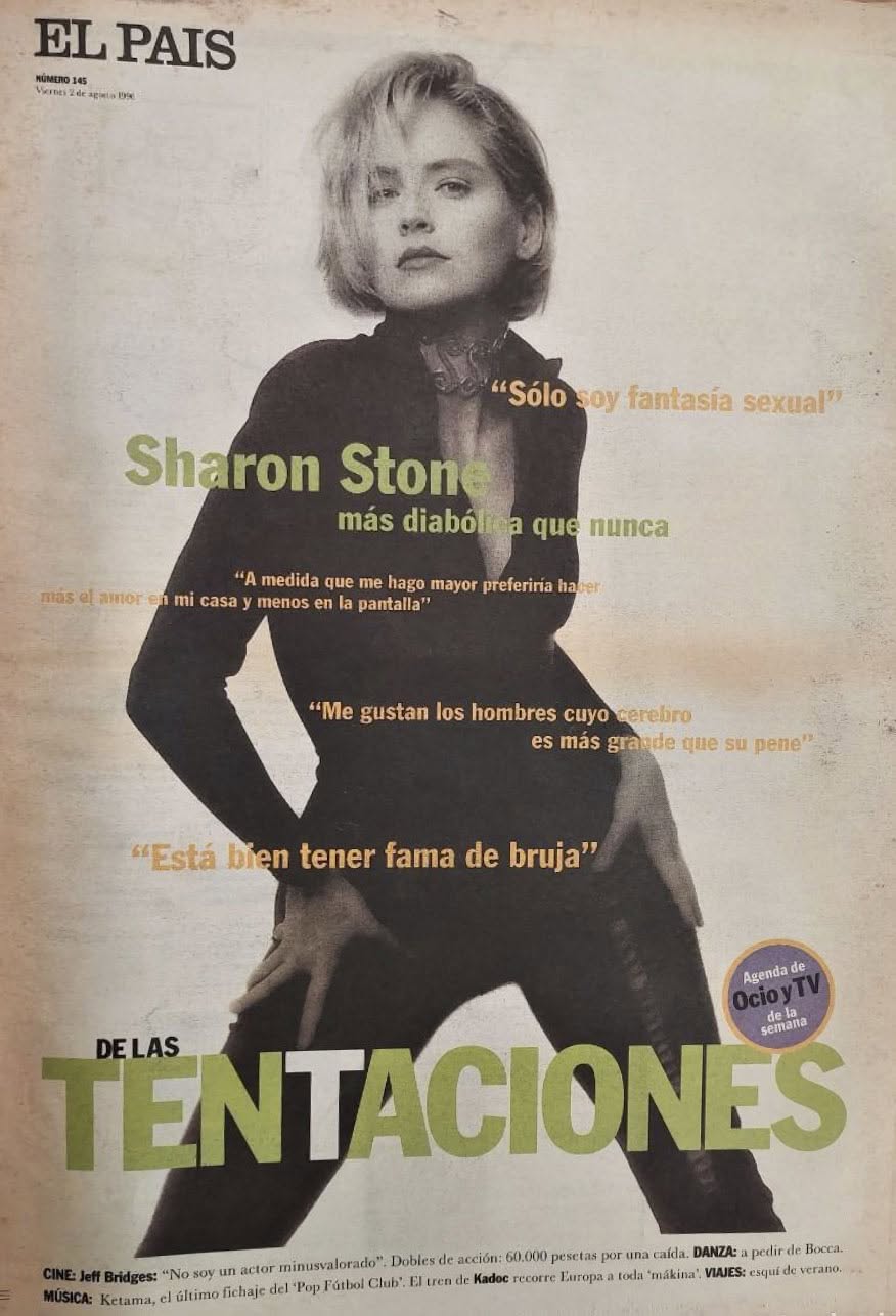 EL PAIS DE LAS TENTACIONES magazine side cover Issue 145  August 1996