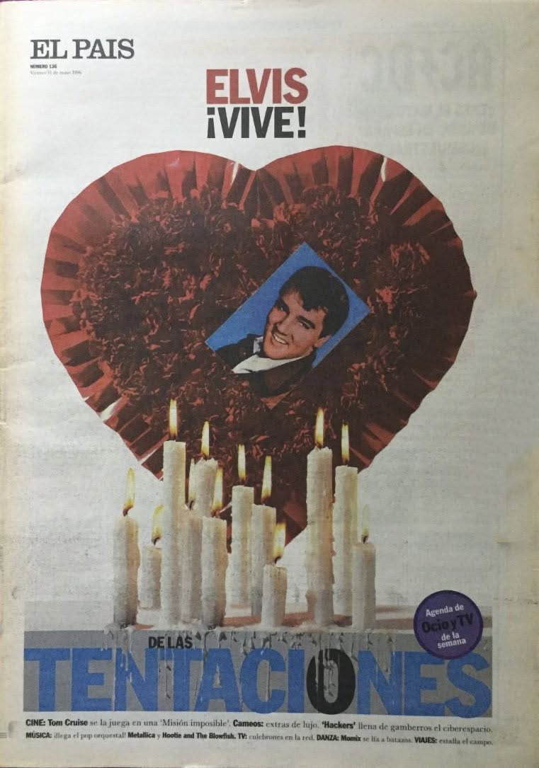 EL PAIS DE LAS TENTACIONES magazine side cover Issue 136   1996