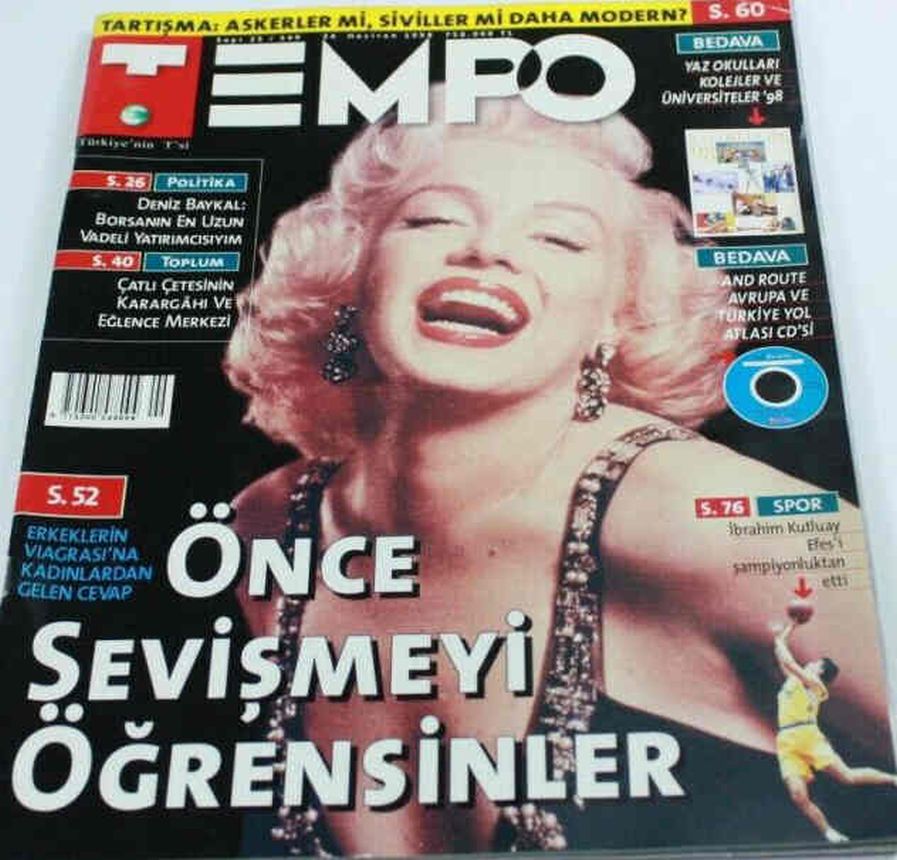 TEMPO TURKEY magazine side cover Issue 949 24 June 1998