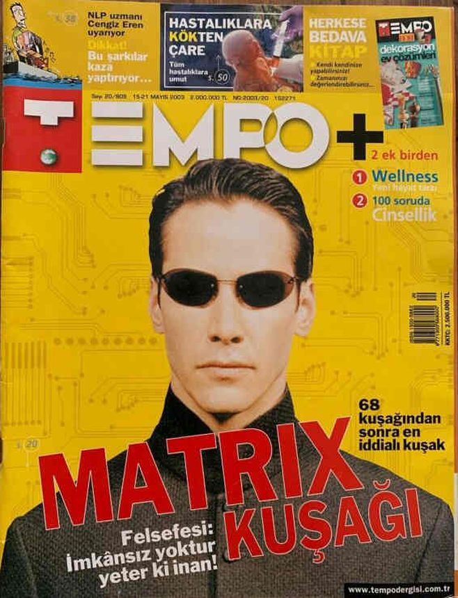 TEMPO TURKEY magazine side cover Issue 805 15 May 2003