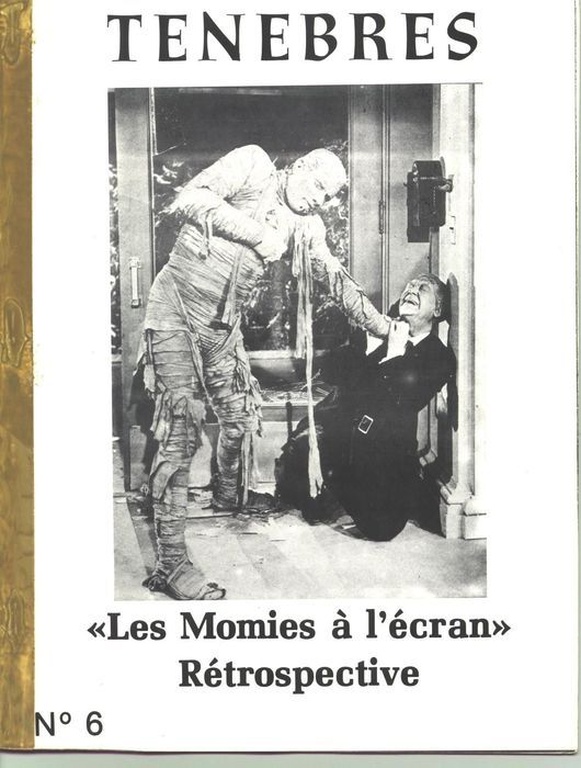 TENEBRES magazine side cover Issue 6  1981