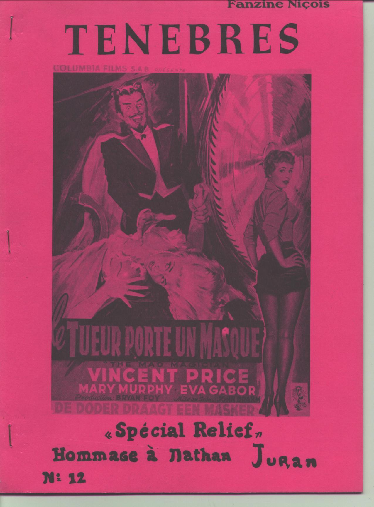 TENEBRES magazine side cover Issue 12  1984