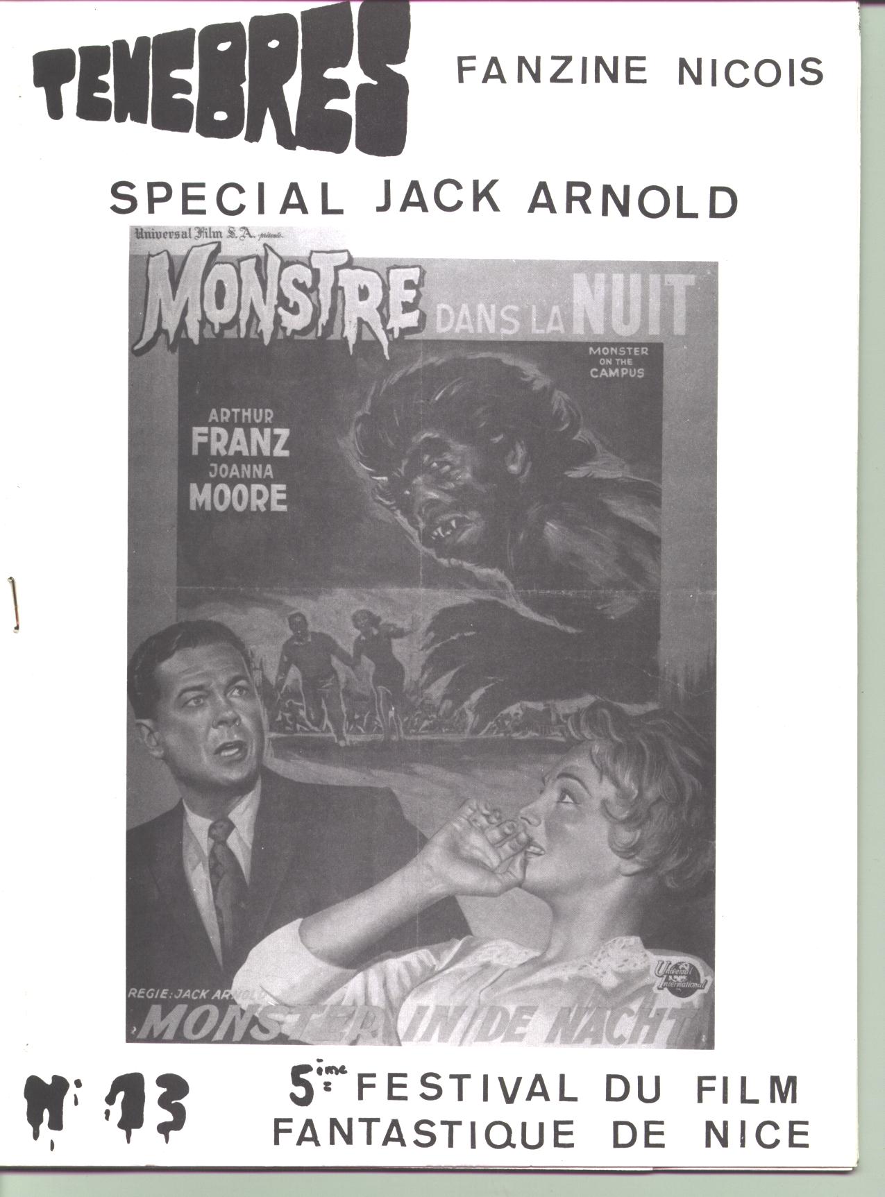 TENEBRES magazine side cover Issue 13  1984