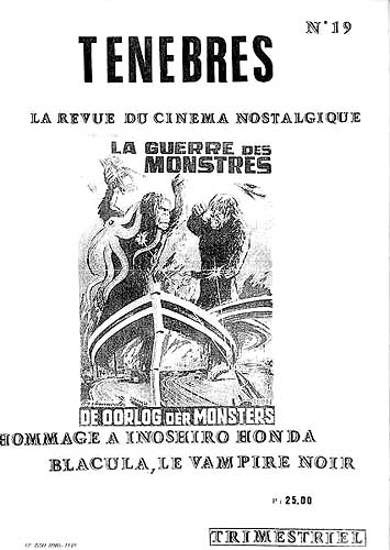 TENEBRES magazine side cover Issue 19  1987