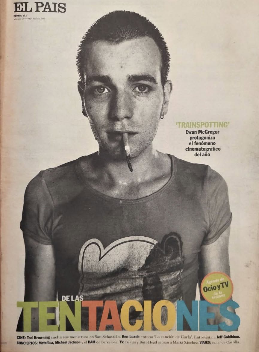 EL PAIS DE LAS TENTACIONES magazine side cover Issue 152  September 1996
