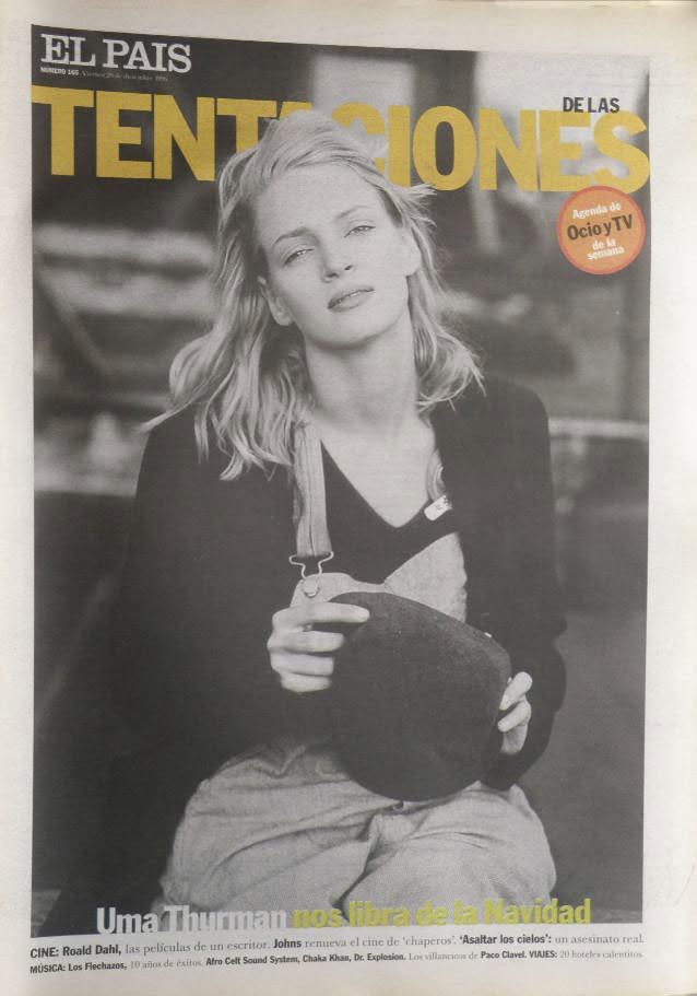 EL PAIS DE LAS TENTACIONES magazine side cover Issue 165 20 December 1996