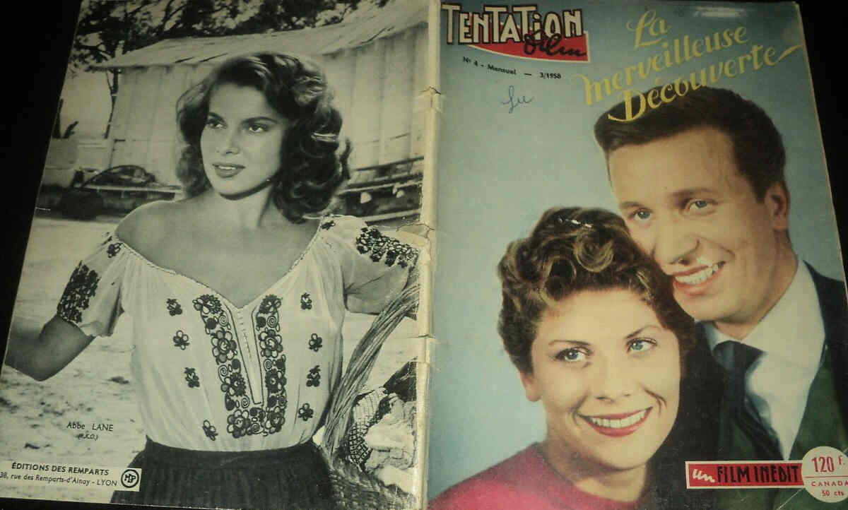 TENTATION FILM magazine side cover Issue 4  March 1958