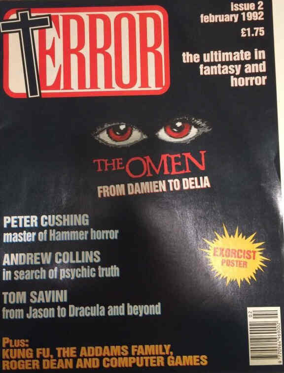 TERROR magazine side cover Issue 2 February 1992
