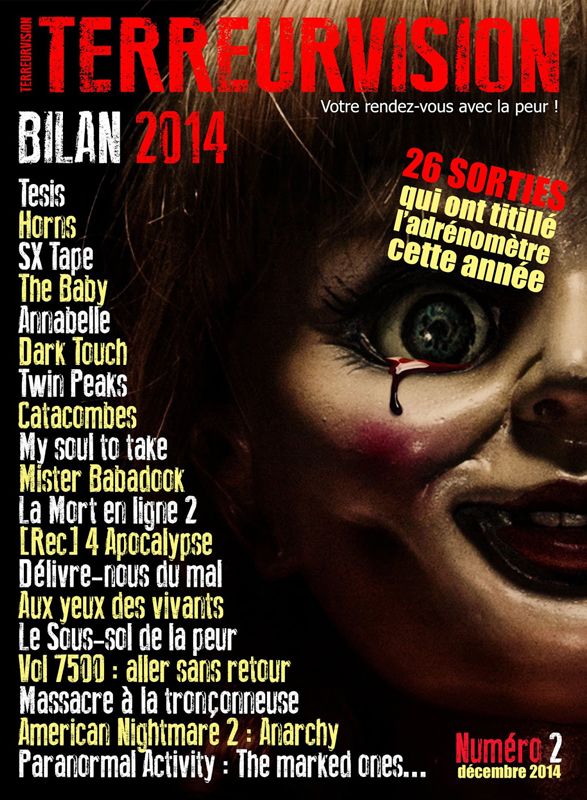 TERREURVISION magazine side cover Issue 2 December 2014
