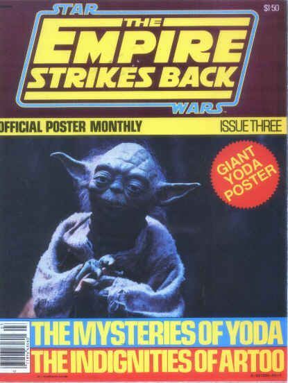 EMPIRE STRIKES BACK OFFICIAL POSTER MONTHLY magazine side cover Issue 3 July 1980