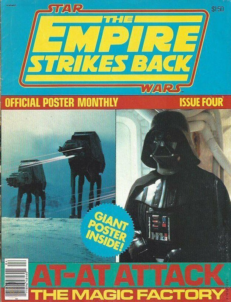 EMPIRE STRIKES BACK OFFICIAL POSTER MONTHLY magazine side cover Issue 4 August 1980
