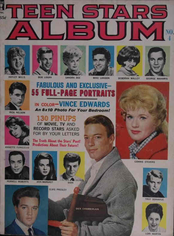 TEEN STARS ALBUM magazine side cover Issue 4  1962