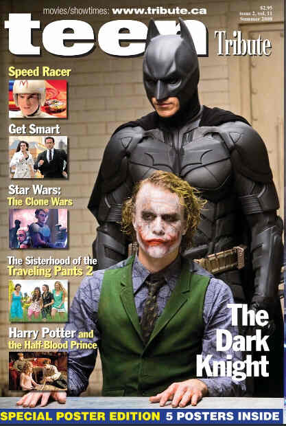 TEEN TRIBUTE magazine side cover  Vol 11 No 2 Summer 2008