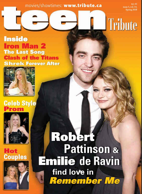 TEEN TRIBUTE magazine side cover Spring 2010