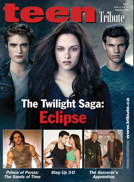 TEEN TRIBUTE magazine side cover Summer 2010