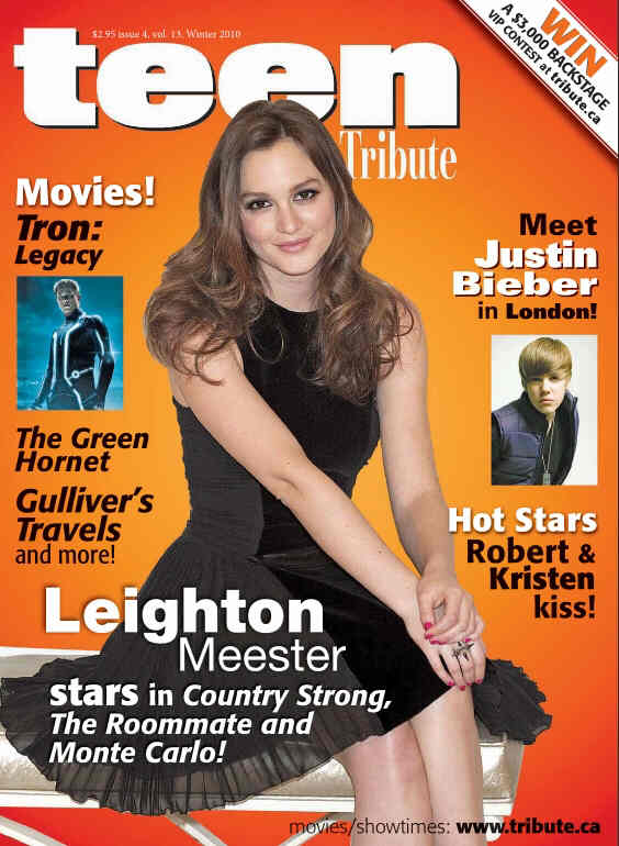 TEEN TRIBUTE magazine side cover Winter 2010