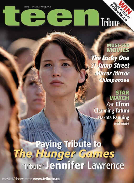 TEEN TRIBUTE magazine side cover Spring 2012
