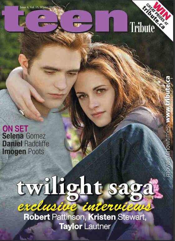 TEEN TRIBUTE magazine side cover Winter 2012