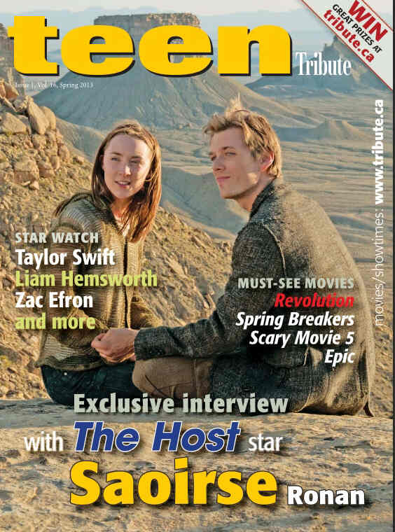 TEEN TRIBUTE magazine side cover Spring 2013