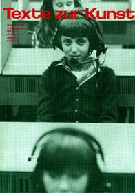TEXTE ZUR KUNST magazine side cover Issue 12 December 1993