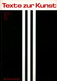TEXTE ZUR KUNST magazine side cover Issue 19 November 1995