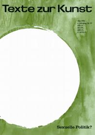 TEXTE ZUR KUNST magazine side cover Issue 22 May 1996