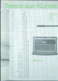 TEXTE ZUR KUNST magazine side cover Issue 25 March 1997