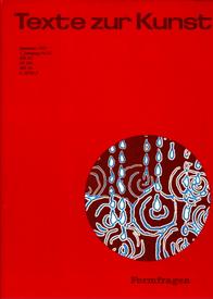 TEXTE ZUR KUNST magazine side cover Issue 27 September 1997