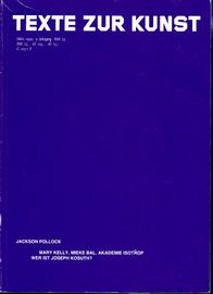 TEXTE ZUR KUNST magazine side cover Issue 33 March 1999
