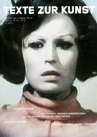 TEXTE ZUR KUNST magazine side cover Issue 36 December 1999