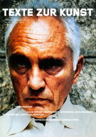 TEXTE ZUR KUNST magazine side cover Issue 37 March 2000