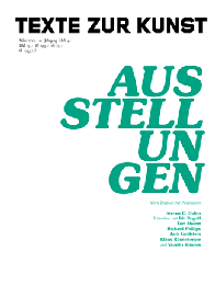 TEXTE ZUR KUNST magazine side cover Issue 41 March 2001