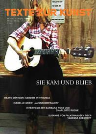 TEXTE ZUR KUNST magazine side cover Issue 42 June 2001