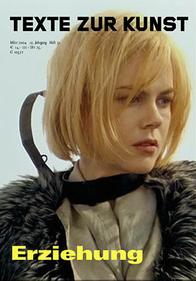 TEXTE ZUR KUNST magazine side cover Issue 53 March 2004