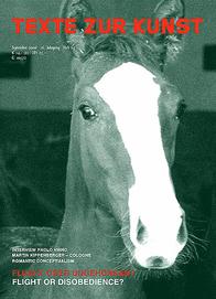 TEXTE ZUR KUNST magazine side cover Issue 63 September 2006